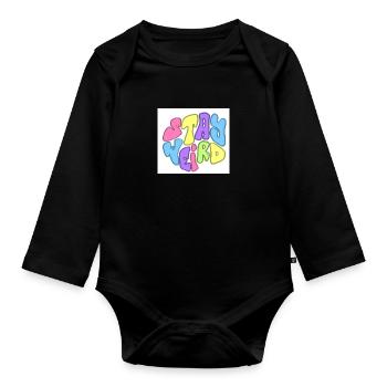 STAY WEIRD - Baby Bio-Langarm-Body - Schwarz - Vorne