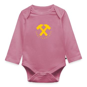 Classe ouvrière - Body Bébé bio manches longues - mauve - Devant