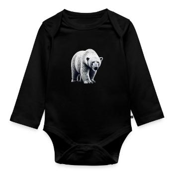 Eisbär - Baby Bio-Langarm-Body - Schwarz - Vorne