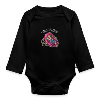 Petit grimpeur de maman - bébé grimpeur - Body Bébé bio manches longues - noir - Devant