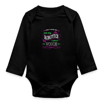 joke awesome statement present fun - Baby Bio-Langarm-Body - Schwarz - Vorne