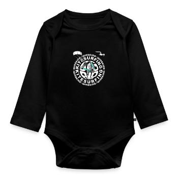 Kitesurf - Baby Bio-Langarm-Body - Schwarz - Vorne