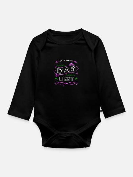 cool pudel hund lieben hundehalter geschenkidee - Baby Bio-Langarm-Body - Schwarz