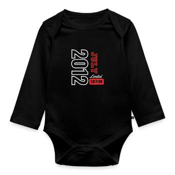 Anniversary Gift - Limited Edition July 2012 - Organic Longsleeve Baby Bodysuit - black - Front