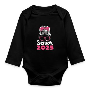 Classe de 2025 - Body Bébé bio manches longues - noir - Devant