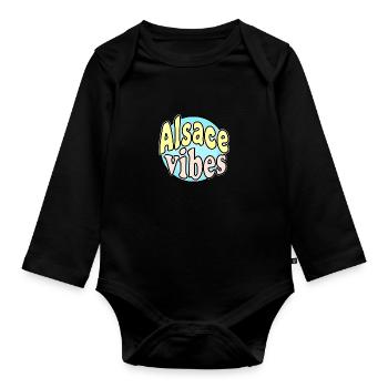 Alsace Vibes - Organic Longsleeve Baby Bodysuit - black - Front