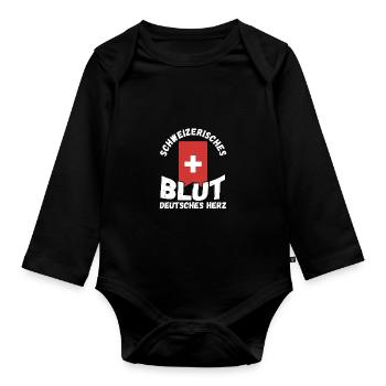 Suisse suisse - Body Bébé bio manches longues - noir - Devant