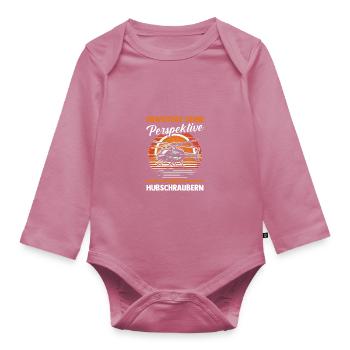 Pilote Hélicoptère Hélicoptère - Body Bébé bio manches longues - mauve - Devant