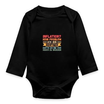 Pensioner Pension Inflation Retirement Pension - Organic Longsleeve Baby Bodysuit - black - Front