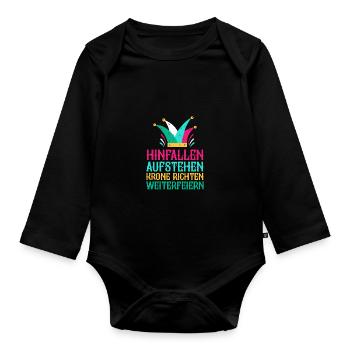Costume de carnaval Carnaval - Body Bébé bio manches longues - noir - Devant
