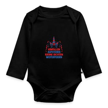 Costume de carnaval Carnaval - Body Bébé bio manches longues - noir - Devant