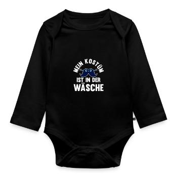 Costume de carnaval Carnaval - Body Bébé bio manches longues - noir - Devant
