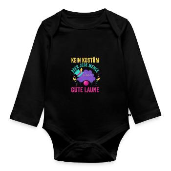 Costume de carnaval Carnaval - Body Bébé bio manches longues - noir - Devant