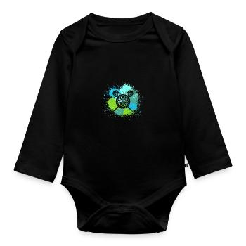 Darts player Darts - Organic Longsleeve Baby Bodysuit - black - Front