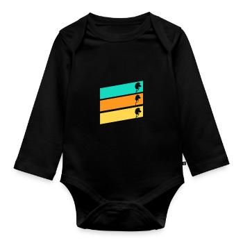 Hobby Horse Hobby Horsing - Organic Longsleeve Baby Bodysuit - black - Front