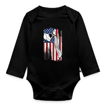 Axt - Baby Bio-Langarm-Body - Schwarz - Vorne