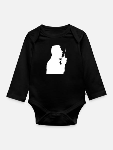 Walki Talki - Baby Bio-Langarm-Body - Schwarz