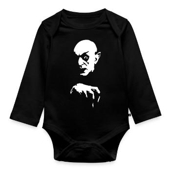 roi des vampires - Body Bébé bio manches longues - noir - Devant