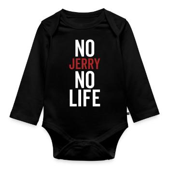 Kein Jerry Kein Leben - Baby Bio-Langarm-Body - Schwarz - Vorne