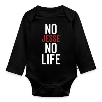 Nein Jesse Kein Leben - Baby Bio-Langarm-Body - Schwarz - Vorne