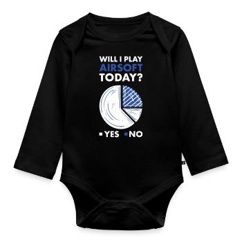Sport Will I Play Airsoft - Organic Longsleeve Baby Bodysuit - black - Front