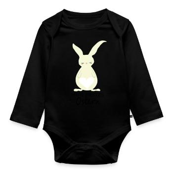 ErstesOstern - Baby Bio-Langarm-Body - Schwarz - Vorne
