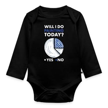 Painter Will I Dance Today - Baby Bio-Langarm-Body - Schwarz - Vorne