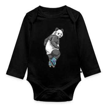 Panda Inline skating Inline skates - Baby Bio-Langarm-Body - Schwarz - Vorne