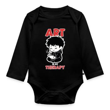 Professional Cloud Tester Manga Zen - Organic Longsleeve Baby Bodysuit - black - Front