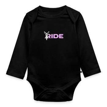 Moto Biker Drôle Cadeau - Body Bébé bio manches longues - noir - Devant