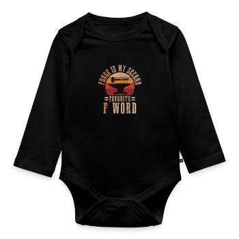 Schmieden Schmied Hufschmied Geschenk - Baby Bio-Langarm-Body - Schwarz - Vorne