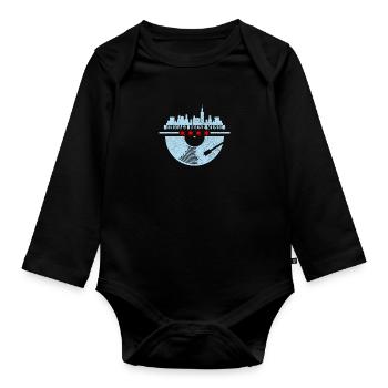 Chicago House Music, Illinois - Organic Longsleeve Baby Bodysuit - black - Front