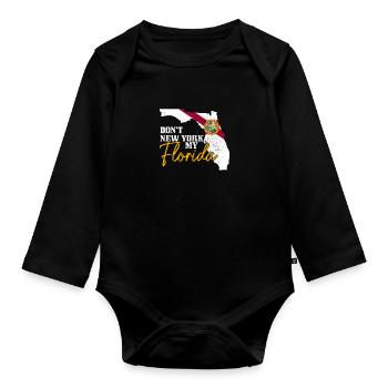 Floride Souvenir États-Unis Amérique - Body Bébé bio manches longues - noir - Devant