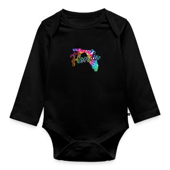 Floride Souvenir États-Unis Amérique - Body Bébé bio manches longues - noir - Devant
