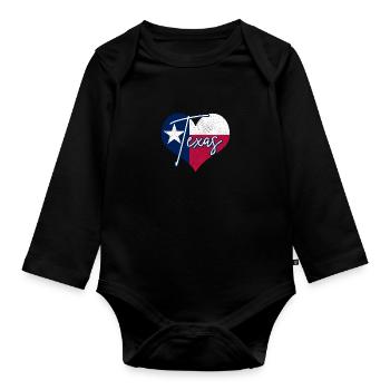 Texas - Baby Bio-Langarm-Body - Schwarz - Vorne