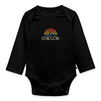 Oregon - Baby Bio-Langarm-Body - Schwarz - Vorne