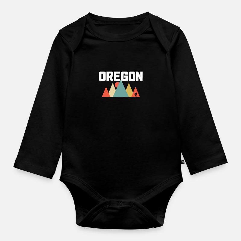 Oregon - Baby Bio-Langarm-Body - Schwarz