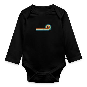 Surfing Vintage surfeur cadeau - Body Bébé bio manches longues - noir - Devant