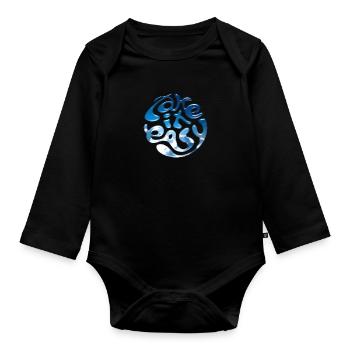 Take It Easy - Organic Longsleeve Baby Bodysuit - black - Front