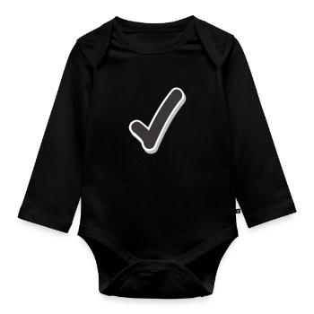 Check - Baby Bio-Langarm-Body - Schwarz - Vorne