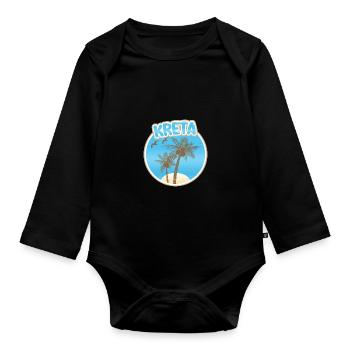 Kreta - Baby Bio-Langarm-Body - Schwarz - Vorne