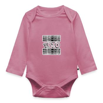 1970 - Organic Longsleeve Baby Bodysuit - mauve - Front