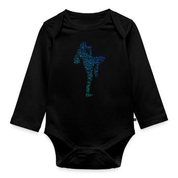 Thai Boxing Thai Boxer Women Men Thai Boxing - Organic Longsleeve Baby Bodysuit - black - Front