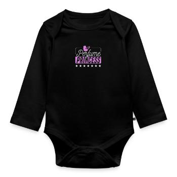 Parfüm Fragrance Perfüm Perfume Parfum Duft - Baby Bio-Langarm-Body - Schwarz - Vorne