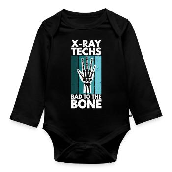 X-Ray Techs Bad To The Bone - Baby Bio-Langarm-Body - Schwarz - Vorne