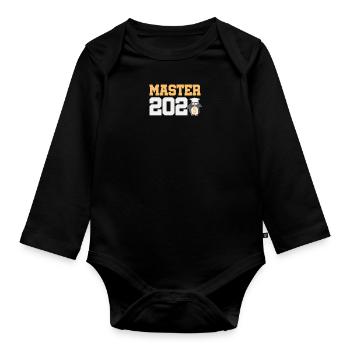 Master 2025 Diplôme de Master Graduation - Body Bébé bio manches longues - noir - Devant