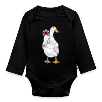 Duck Poker Jetons de poker - Body Bébé bio manches longues - noir - Devant