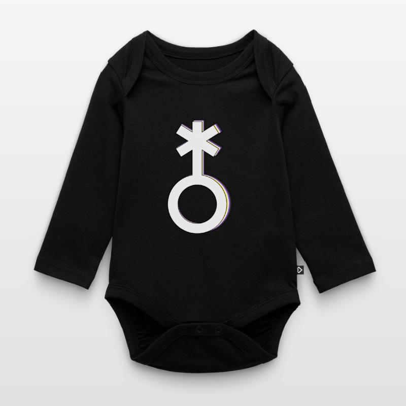 Nonbinary Symbol Non-Binary Nonbinary Artistic Organic Longsleeve Baby Bodysuit
