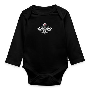 Kitzbuhel Freestyle riders Austrian Alps - Organic Longsleeve Baby Bodysuit - black - Front