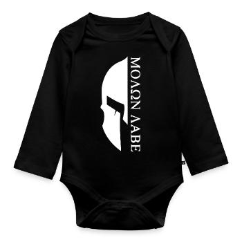 Sparta - Molon Labe - Organic Longsleeve Baby Bodysuit - black - Front
